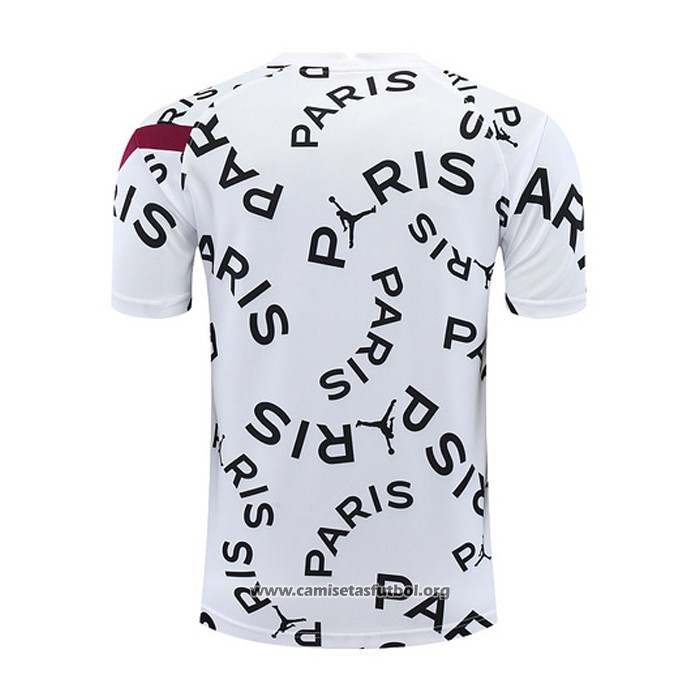 Camiseta de Entrenamiento Paris Saint-Germain Jordan 2020/2021 Blanco y Negro